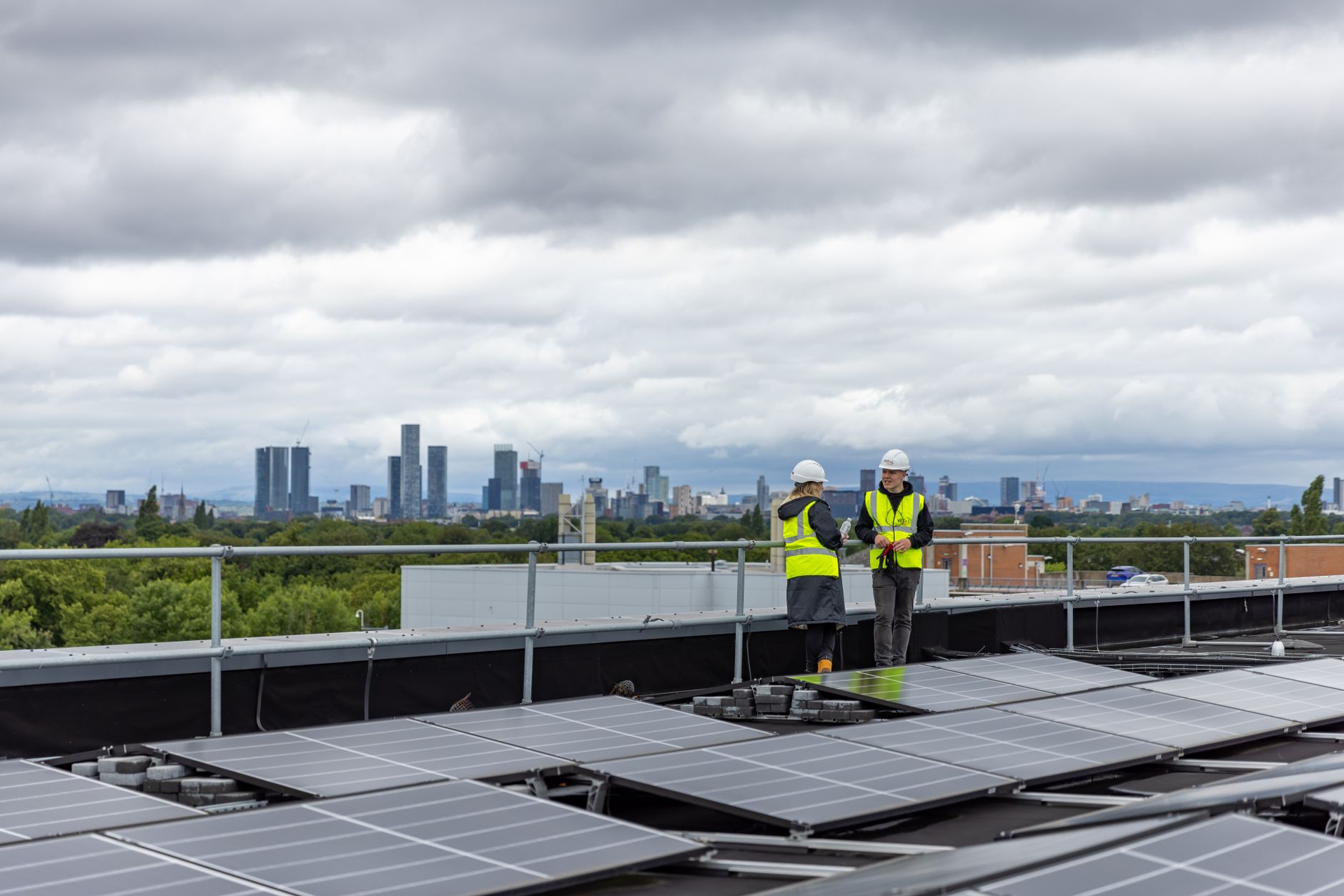 Flat-Roof Solar Installation